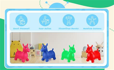 air Animal Shape Jumping Toys Riding Bouncing Horse Hopper Toy for Kids ...