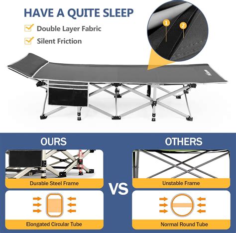Buy Nictemaw Folding Camping Cot, Portable Camping Cot for Adults ...