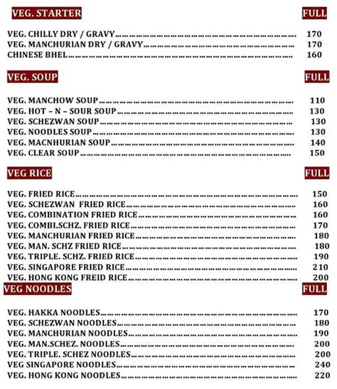 Menu at Gajraj Chinese Centre, Mumbai, Shop No 12 Shivlal Chandulal ...