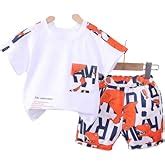 Googogaaga Boy's Cotton Printed White T-shirt with Shorts Baby Boys ...