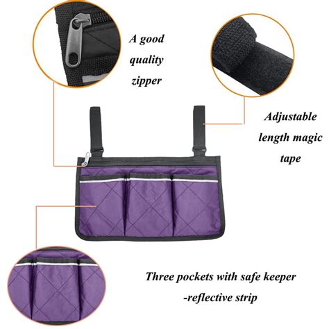 Buy ROBOT-GXG Wheelchair Side Bag Organizer - Wheelchair Side Bag with ...