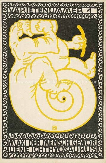 Litho WW 88 Moriz Jung - Variete Nummer 1 - Wiener Werkstätte Postkarten