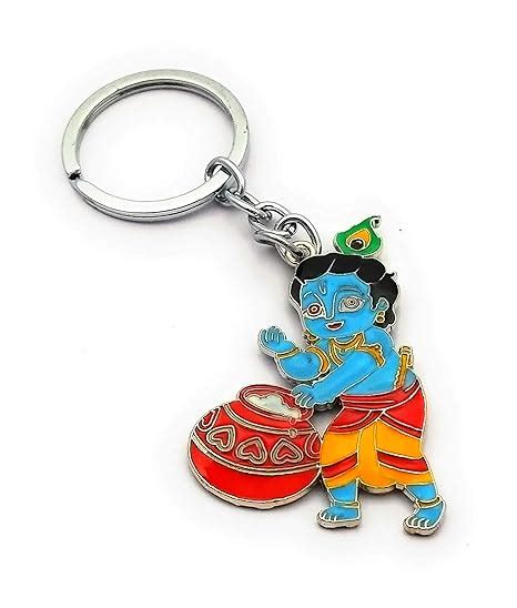 High Choice Double Sided Lord Krishna Makhan Chor Fancy Metal Key Chain ...