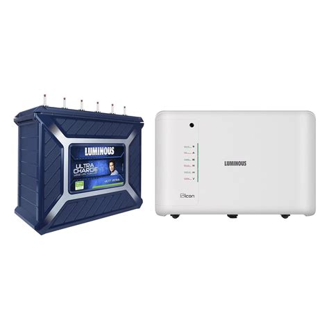 Luminous Inverter & Battery Combo (Icon 1100 Pure Sine Wave 900VA/12V ...