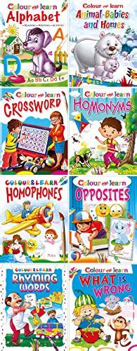 Buy Set of 8 Books Colour and Learn (Colour and Learn Alphabet, Animals ...