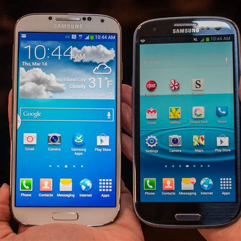 Samsung Galaxy S3 Vs S4 Size