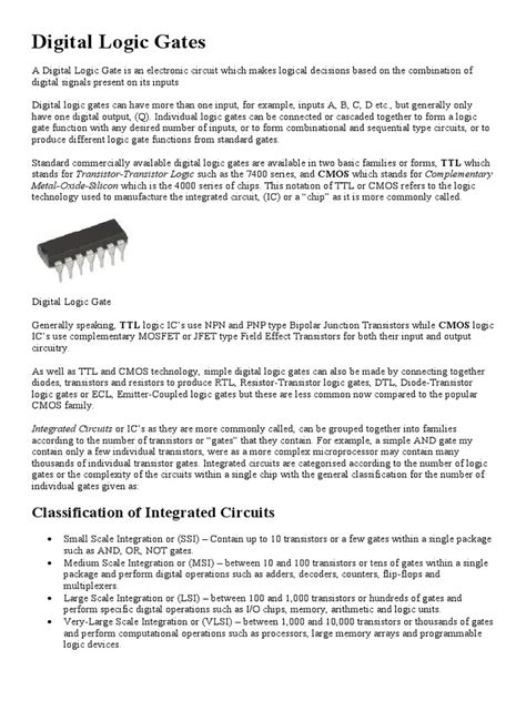 Digital Logic Gates | PDF | Logic Gate | Cmos