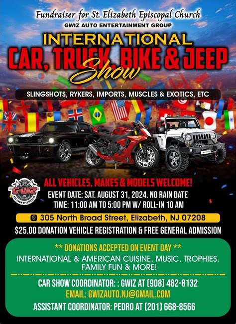 INTERNATIONAL CAR, TRUCK, BIKE & JEEP SHOW, St. Elizabeth’s Episcopal ...