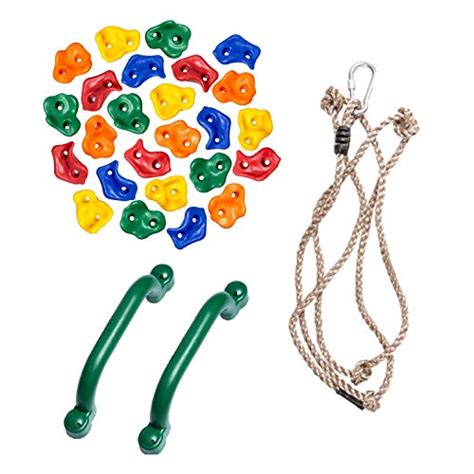 Playground Equipment Set - 25 Pack Rock Climbing Wall Hand Holds ...