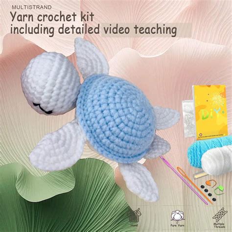 DIY Sea Turtle Animals Crochet Material Kit Suitable For Starters Who ...