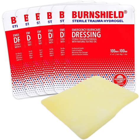Burnshield Sterile First Aid Burn Dressing Non Stick Pads for Wounds ...