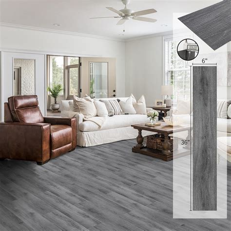 MULGREAT Peel and Stick Floor Tile, 36 Pcs 6"x36" Long Vinyl Flooring ...