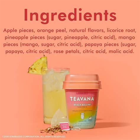 Buy Starbucks Teavana Jade Citrus Mint Green Tea, Beach Bellini Herbal ...