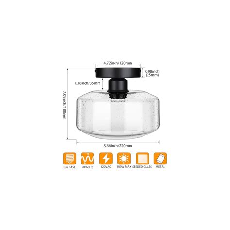 SunRider Industrial Semi-Flush Mount Ceiling Light India | Ubuy