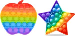 TINY TREASURES Fidget Toy - Rainbow Push Toy for Children. Ping Sensory ...