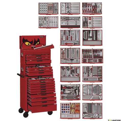 Teng Tools 122390120 MEGA MASTER Toolset TCMM1011NV Tool Cart 1226-piece