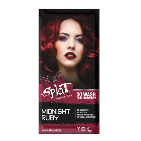 Splat Midnight Ruby Hair Dye, Semi-Permanent Red Color - Walmart.com ...
