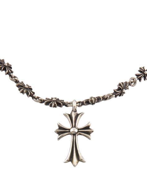 Chrome Hearts Cross Pendant & Chain Necklace - Sterling Silver Pendant ...