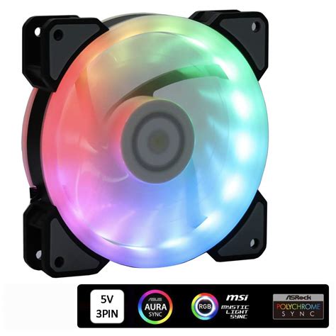 Buy Motoard Control 120mm Rainbow RGB LED Fans for CPU Fan CPU Water ...
