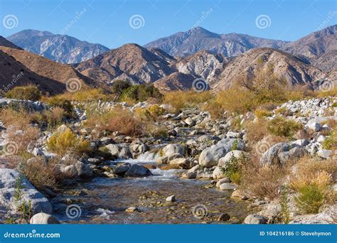 Desert River Flowing at Whitewater Preserve Stock Photo - Image of ...