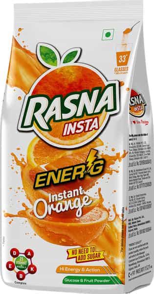 Buy RASNA ENERGY INSTANT ORANGE 750G POUCH Online & Get Upto 60% OFF at ...
