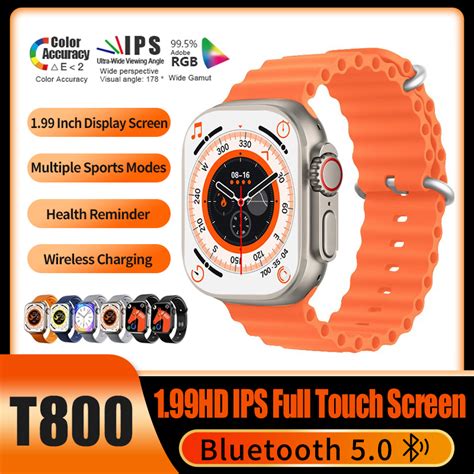 IWO 16 Smartwatch T800 Ultra Watch 8 Series 8 NFC Bluetooth Chamada ...