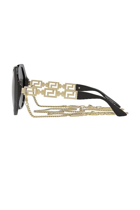 VERSACE Greca in Black & Dark Grey | REVOLVE