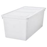 SOCKERBIT storage box with lid, white, 38x76x30 cm (15x30x11 ¾") - IKEA