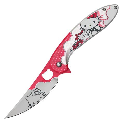 Hello Kitty - 8" Red Polka Dot Kitty | Spring Assisted Pocket Knife ...