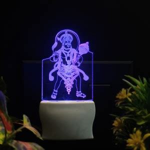 Sky Mart HANUMANJI MAHARAJ Acrylic 3D Illusion RGB 7 Colour Changing ...