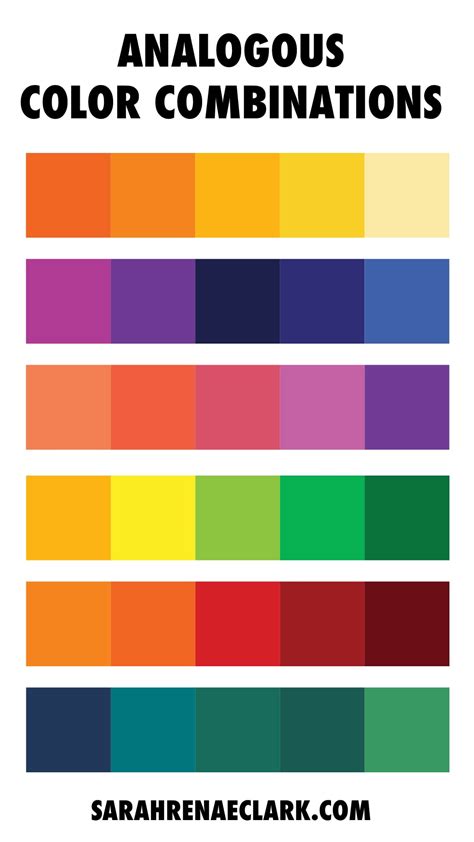 Analogous Color Palettes - Color Harmony Examples - Sarah Renae Clark ...