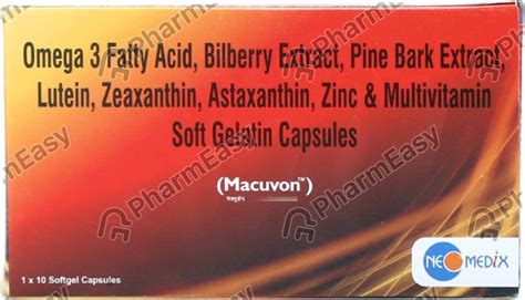 Buy Macuvon Capsule (10) Online at Flat 15% OFF | PharmEasy
