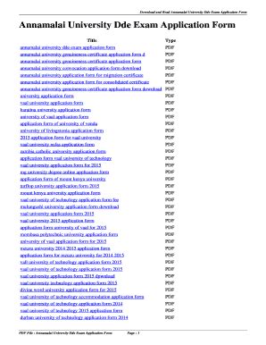 Fillable Online gmuxy Annamalai University Dde Exam Application Form ...