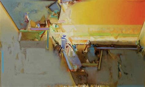 "Untitled 252": Yellow Orange Acrylic Painting by Shrikant Kadam ...