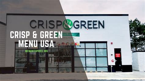 Crisp & Green Menu With Prices 2025 USA (UPDATED)