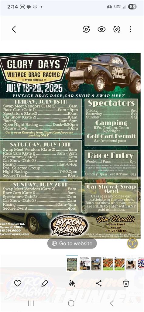 glory days, Byron Dragway, 18 July to 20 July | AllEvents