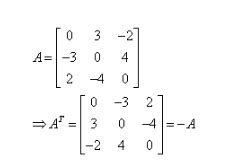 Define skew-symmetric matrix with the help of an example - CBSE Class ...