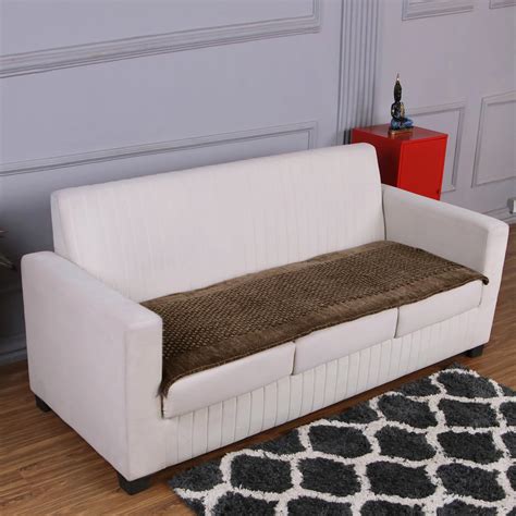HOKIPO Poly Velvet Handloom Made Thick Sofa Cover Mats For 1/2/3 Seater ...