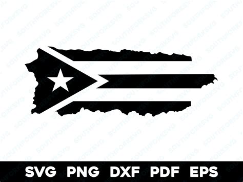 Puerto Rico Flag Outline Svg Puerto Rico Flag Svg Boricua Etsy Imagespuerto Rican Flag Drawing