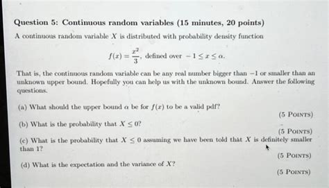 Image result for Questions On Continuous Random Variable