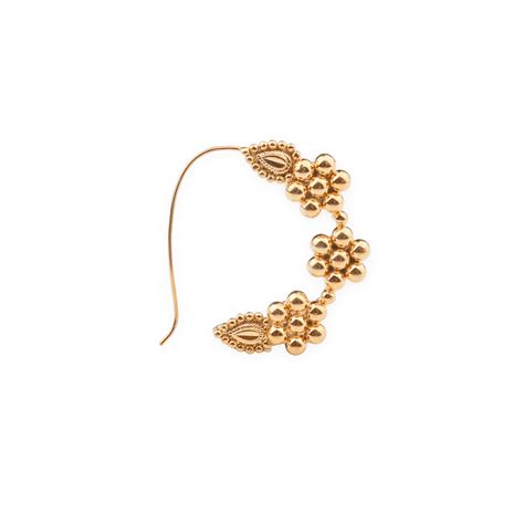 22K Gold Plated Itihaas Kudi Nath Medium Left Pierced| House of Aadyaa