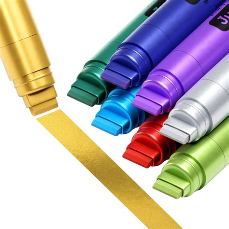 Amazon.com : Fubullish 5 Golden Acrylic Paint Marker Pens, 15mm Jumbo ...