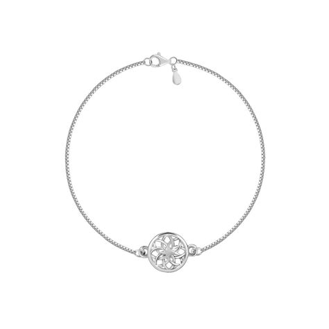 Buy GIVA Silver Sphere Floral Bracelet Rakhi Online