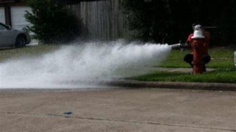 Fire hydrant flushing in Rupert