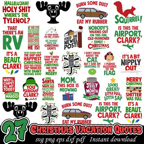Christmas Vacation Quotes SVG Bundle – svgpan