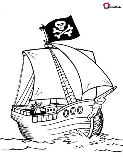 Pirate Ship Printable Coloring Pages