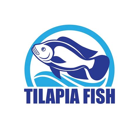 Design de vetor de logotipo de peixe tilápia | Vetor Premium
