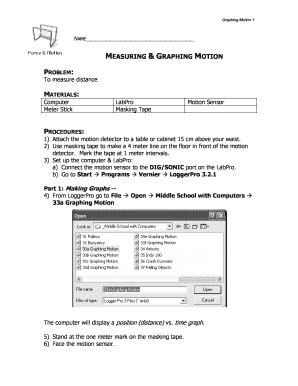 Fillable Online science-class Measuring Motion - Distancecomputerdoc ...
