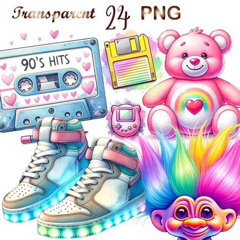 20 90s Retro clipart, 90s png, 90s clipart, transparent, digital ...