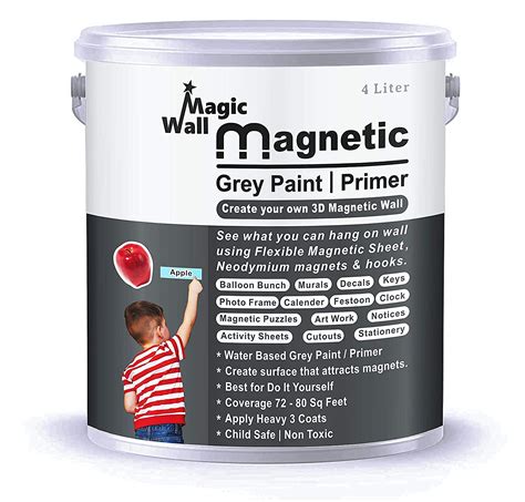 Magic Wall Magnetic Paint/Primer | Paint that attracts magnets | 4 ...